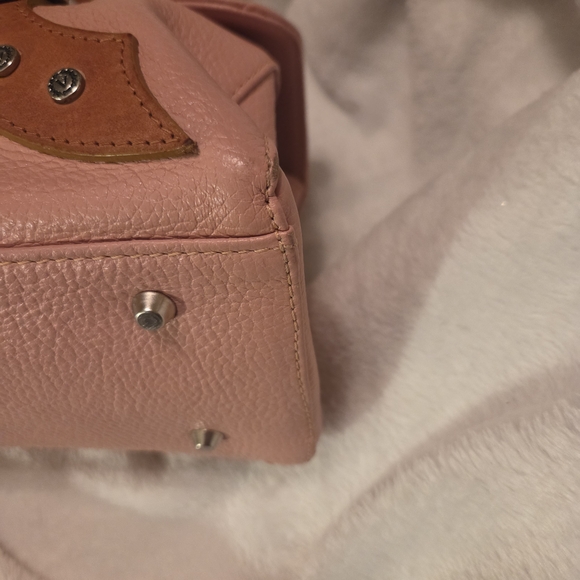 Valentina Pink Leather Barrel Style Shoulder Bag...EUC - Picture 7 of 11